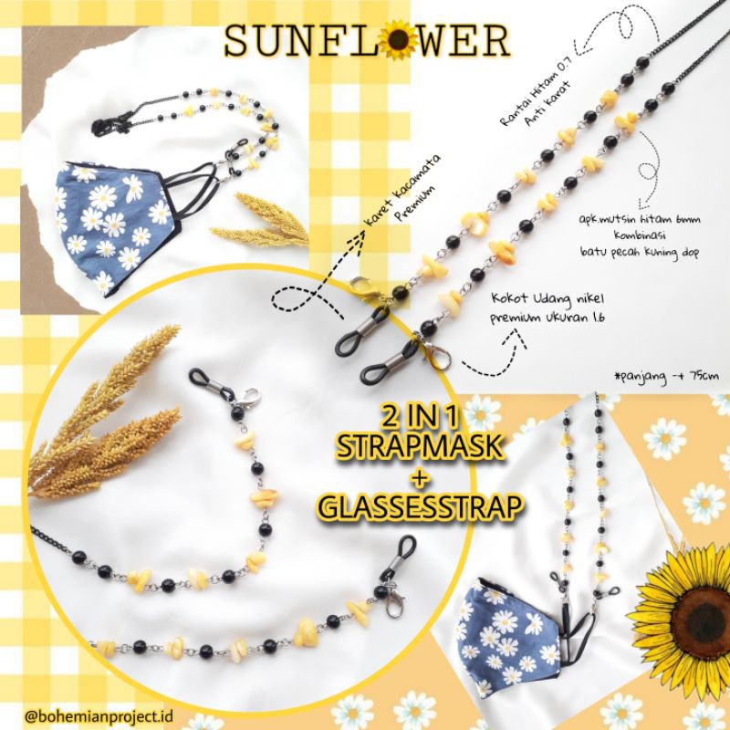 STRAPMASK + GLASSESSTRAP 2IN1 | SUNFLOWERS SERIES