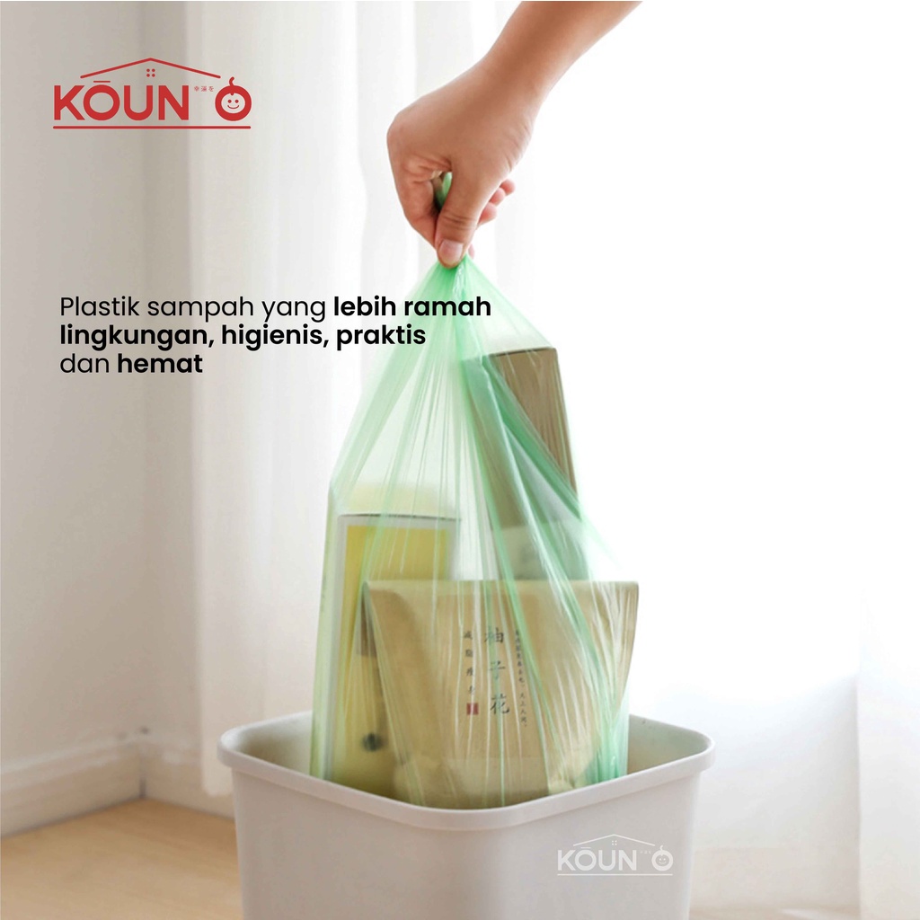 Kantong Plastik Sampah Roll Gulungan Rumah Tangga Dapur Plastik Kresek Garbage Bags Go Green Isi 20