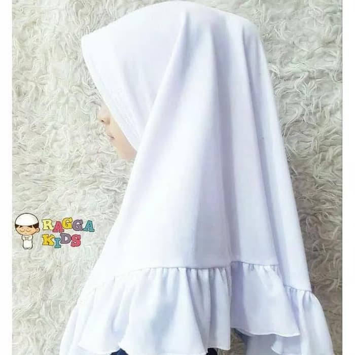 Promo (2-12 Tahun) Rga Putih Jilbab Anak Raggakids Khimar Aisyah Putih