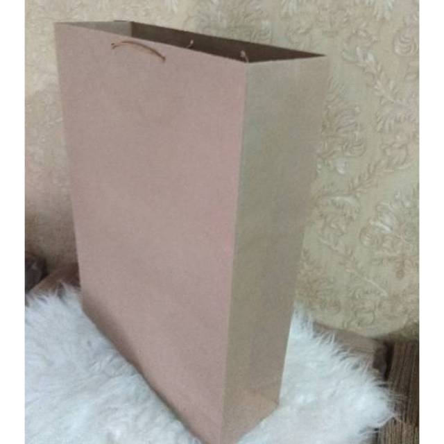 

Paperbag kraft coklat polos ukuran besar