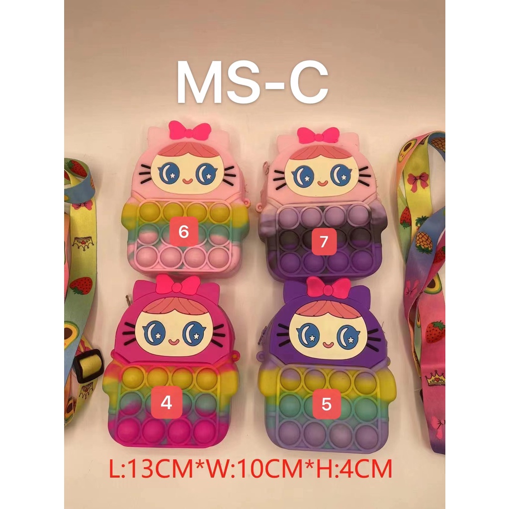 GROSIR TAS ANAK POPIT JELLY / TAS POP IT ANAK SELEMPANG UNICORN / TAS POP IT ANAK TERMURAH