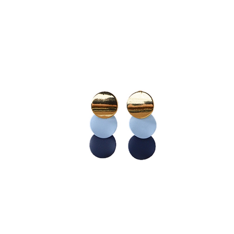 Anting S925 silver needle Warna Biru Untuk Wanita