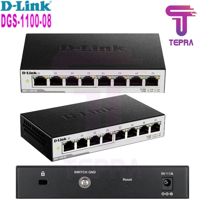 D-LINK DGS-1100-08 8-Port Gigabit Smart Managed Switch|DGS-1100-08