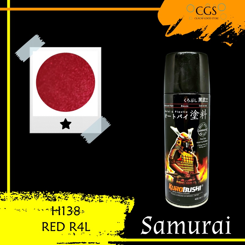 Pilok Samurai CANDY RED R4L H138 - samurai h138 - pilok samurai merah candy - pilox samurai merah ca