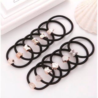 Ikat Rambut  Wanita Simple Bahan Karet  Gelang Polos Korea 