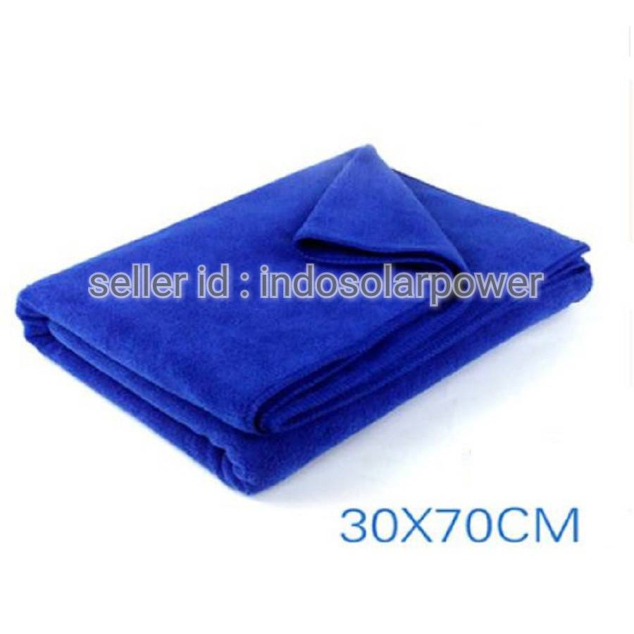 Lap cuci mobil motor microfiber micro fiber kain BIRU daya serap air tinggi anti debu anti lecet