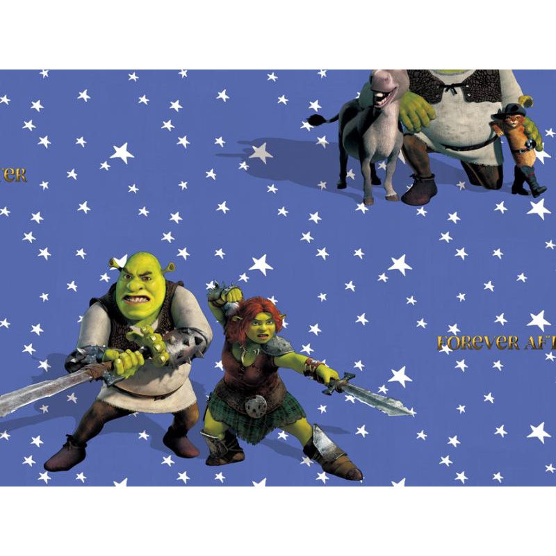 Wallpaper Dinding Motif Shrek / Wallpaper anak / Wallpaper Star Kids