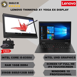 Promo Ex Display Laptop Touchscreen Flip 2 In 1 Lenovo Thinkpad X1 Yoga Gen 3 Intel Core i5 8350U RAM 16GB 256GB SSD