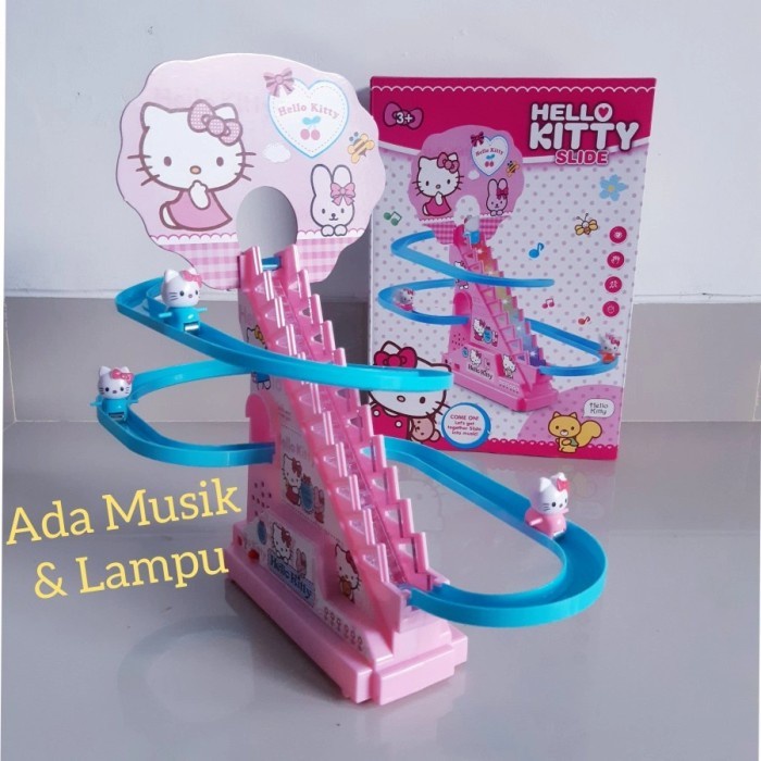 Mainan Track Tangga Bebek Small Duck Mainan Seluncur Tangga Musik Dan Lampu