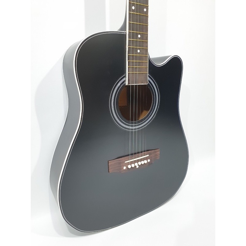 Gitar Akustik Merk Cort Hitam Natural Jumbo Sunkay Trusrod Senar String Murah Jakarta Pemula