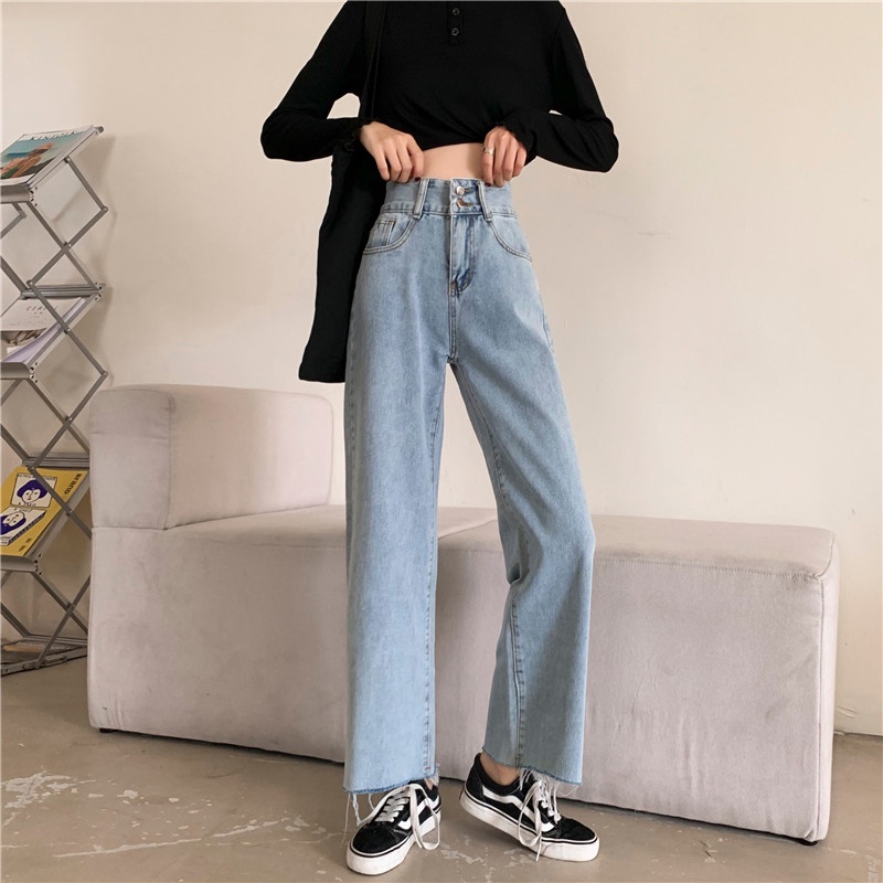 XIAOZHAINV Celana Jeans Wanita Korean Style High Waist 9902