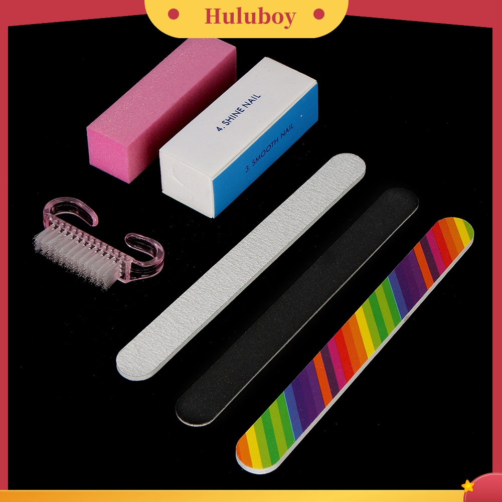 Huluboy Huluboy♡ 6pcs / Set Alat Kikir / Buffer Kuku Untuk Manicure