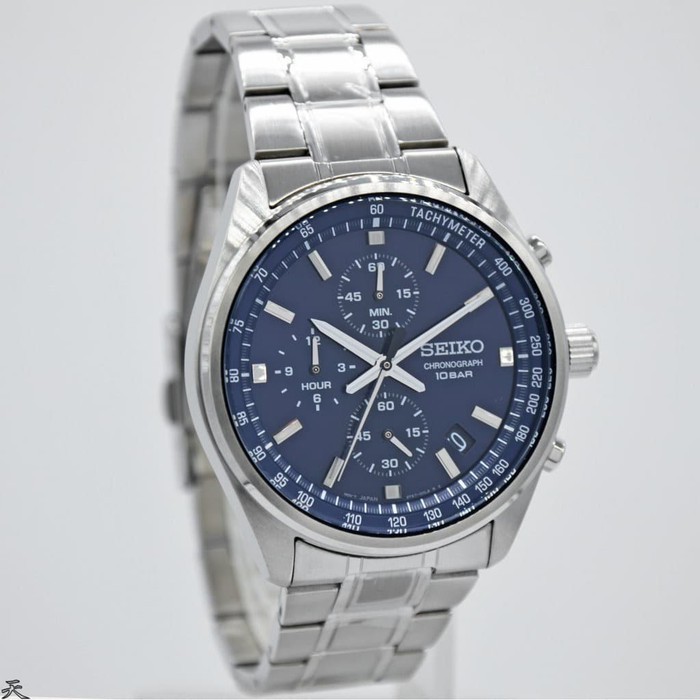 Seiko Quartz SSB377P1 Chronograph Blue Dial - Jam Tangan Pria SSB377