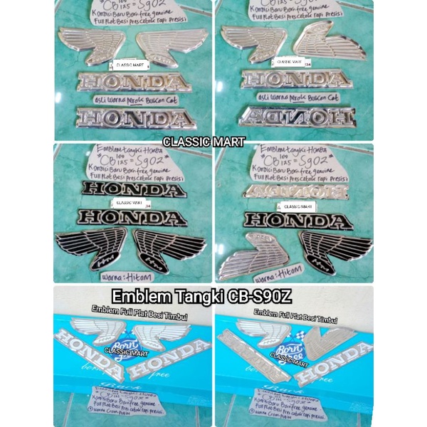 EMBLEM LOGO TANGKI HONDA CB100-CB125-S90Z-90Z-CB 100-CB 125 BESI