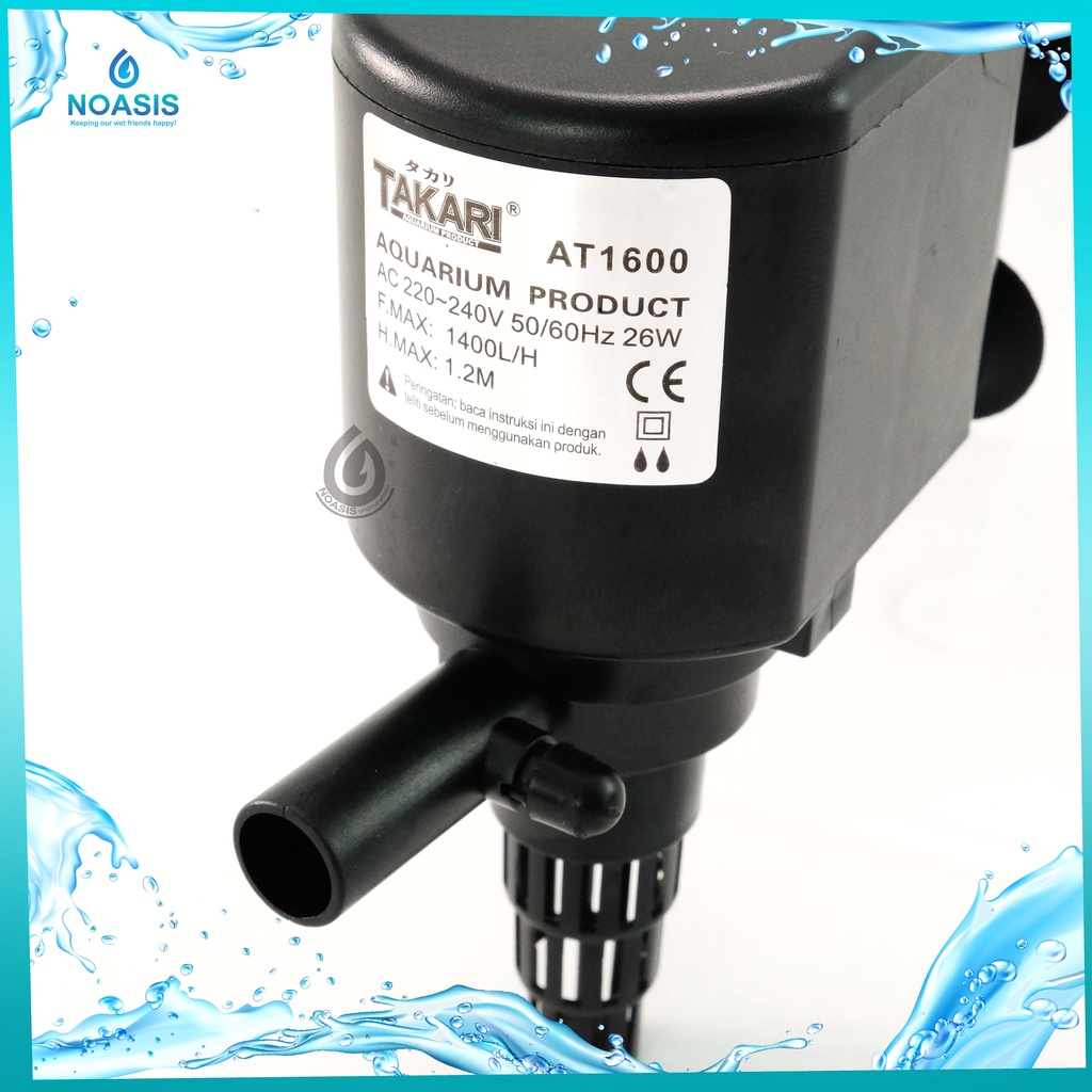 POMPA AIR POWER HEAD AQUARIUM TAKARI AT 1600 SUBMERSIBLE PUMP