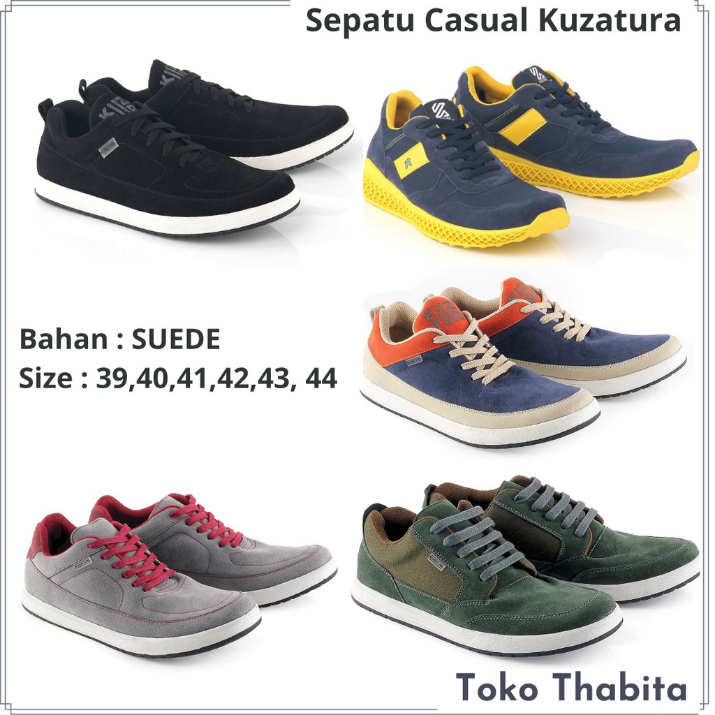 Sepatu Sneakers Kulit Asl Casual Pria Dengan Tali Keren Kuzatura Bandung Original