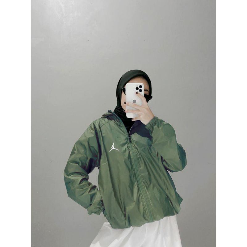 Jaket Olahraga Parasut Pria dan Wanita , Sauna Suit, Jogging, Lari, Bersepeda, Despo, Gym Fitnes, Senam, Pria dan Wanita-ARMY JORDAN