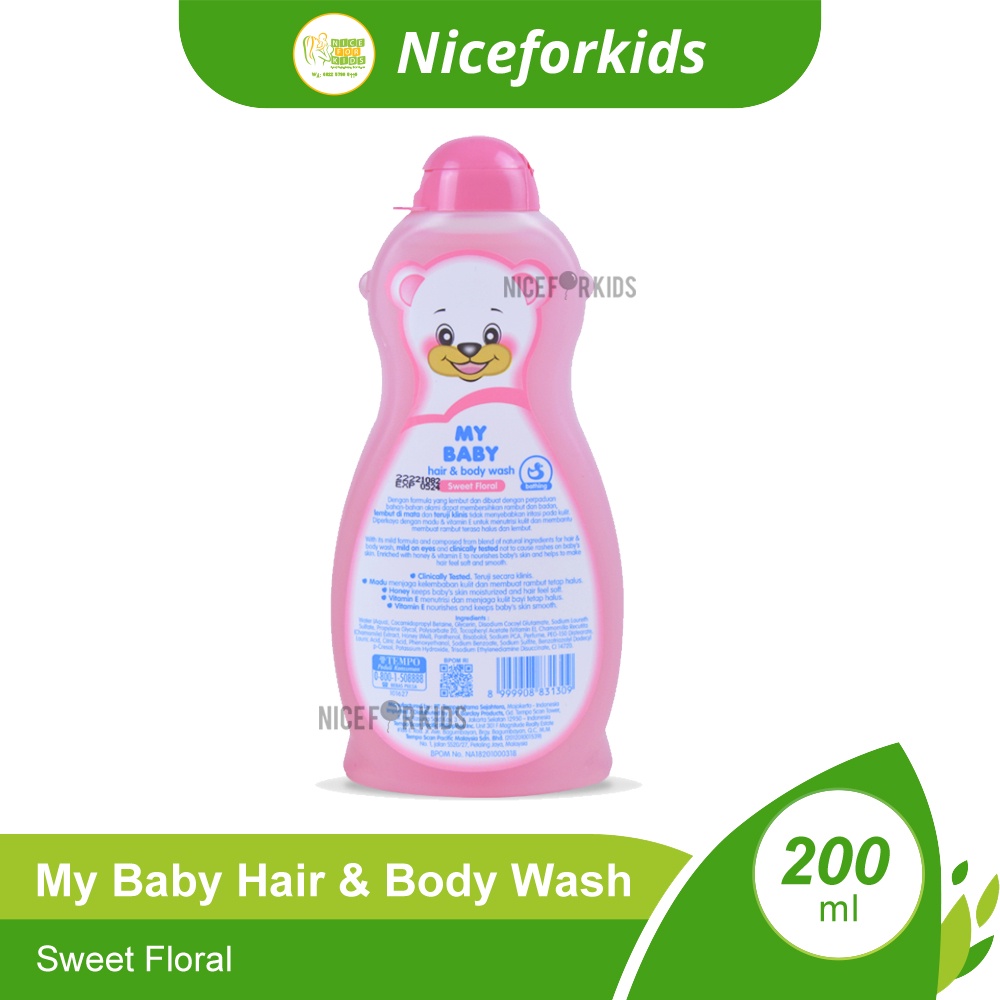 My Baby Hair &amp; Body Wash 200ml / Sabun Mandi 2in1 200ml