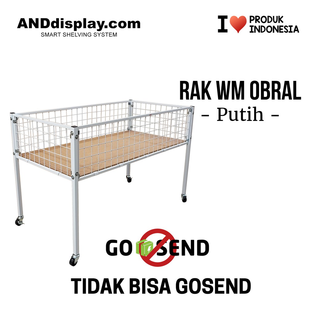 RAK OBRAL WIREMESH 60X120CM BOX WAGON KERANJANG SERBAGUNA MURAH