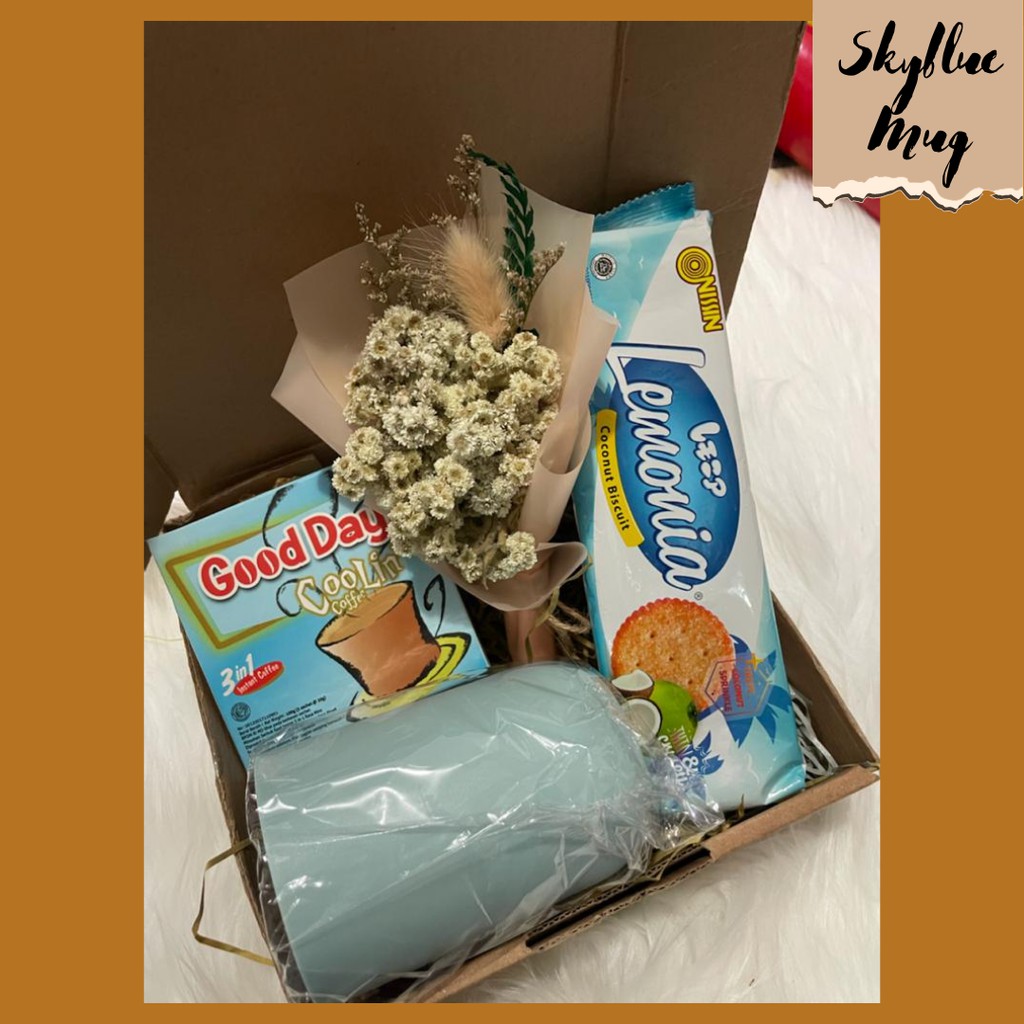 

Snack Box Gift Kado Wedding Anniversary Birthday Wisuda Sidang Murah Paket Makanan Ringan Sky Blue