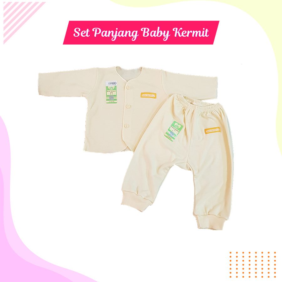 Baby Kermit Setelan Baju Bayi Newborn Panjang Warna