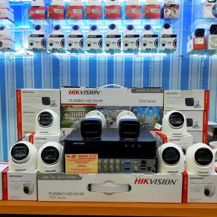 paket cctv hikvision 8ch 5mp color vu 8 cctv outdoor 5mp+hardisk 2TB