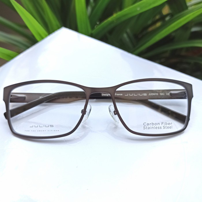 Kacamata Minus Pria - Ff149 Full Frame Kacamata Minus Pria Julius Stainless Ss Carbon Fiber