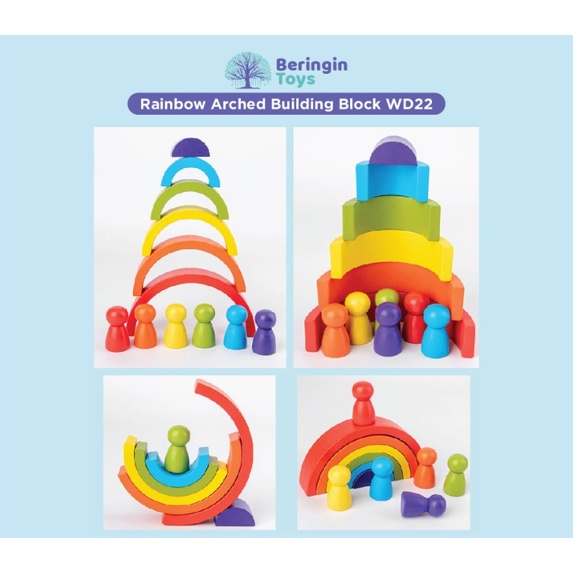 Mainan Edukasi - Rainbow Arched Building Block / Mainan Balok Susun