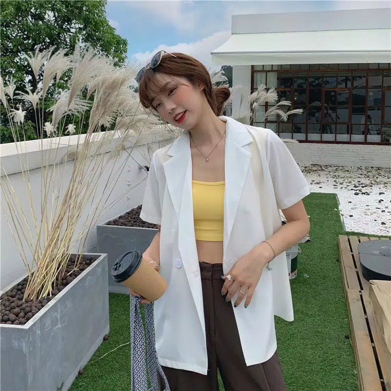 BEFAST - Blazer ZERAL Polos / Blazer Solid / Outer Wanita / Cardigan Wanita / Long Outer / Outer Remaja Kekinian / Blazer Lengan Pendek / OOTD Ala Wanita Korean Style / Fashion Trendy / Blazer Polos Terlaris / Termurah