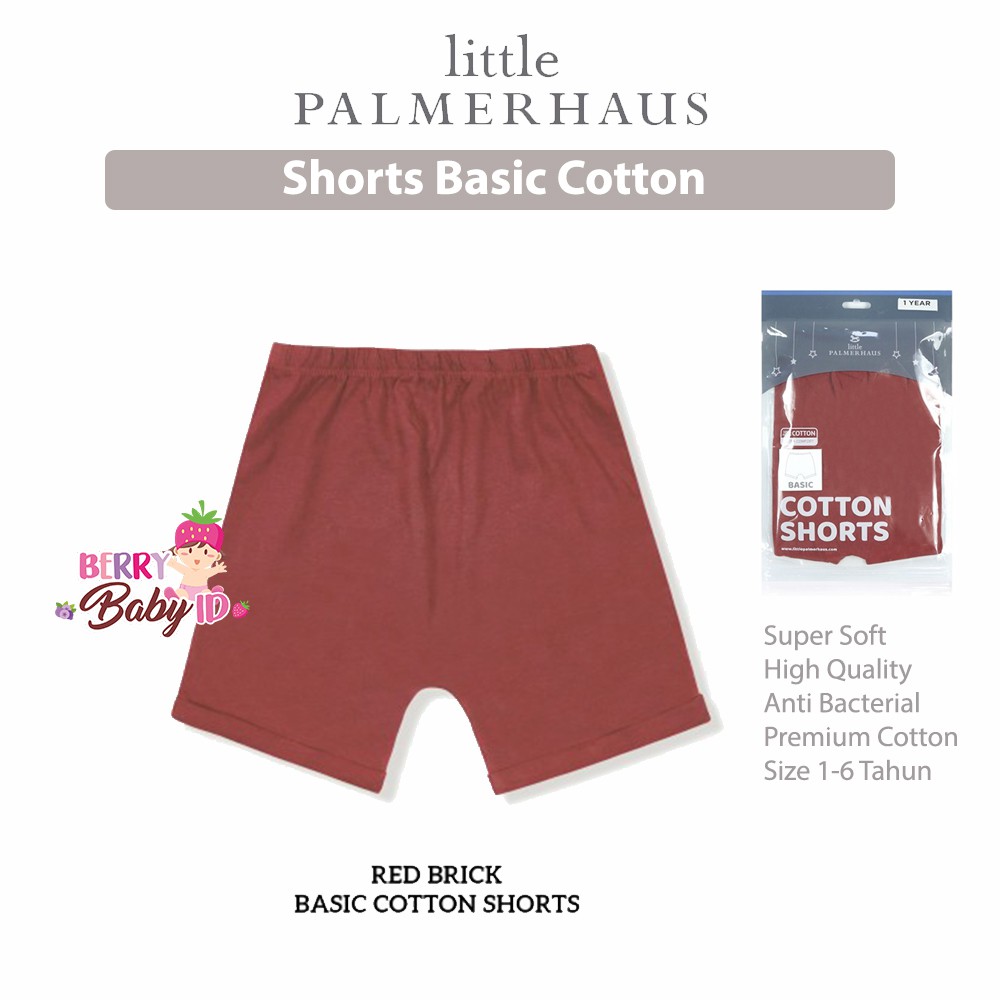 Little Palmerhaus Shorts Basic Cotton 1-6 Tahun Celana Bayi &amp; Anak Perempuan Katun Berry Mart