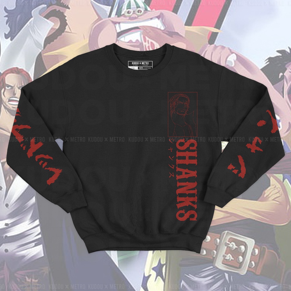 Crewneck Red Force Shanks Anime Manga One Piece Premium Unisex