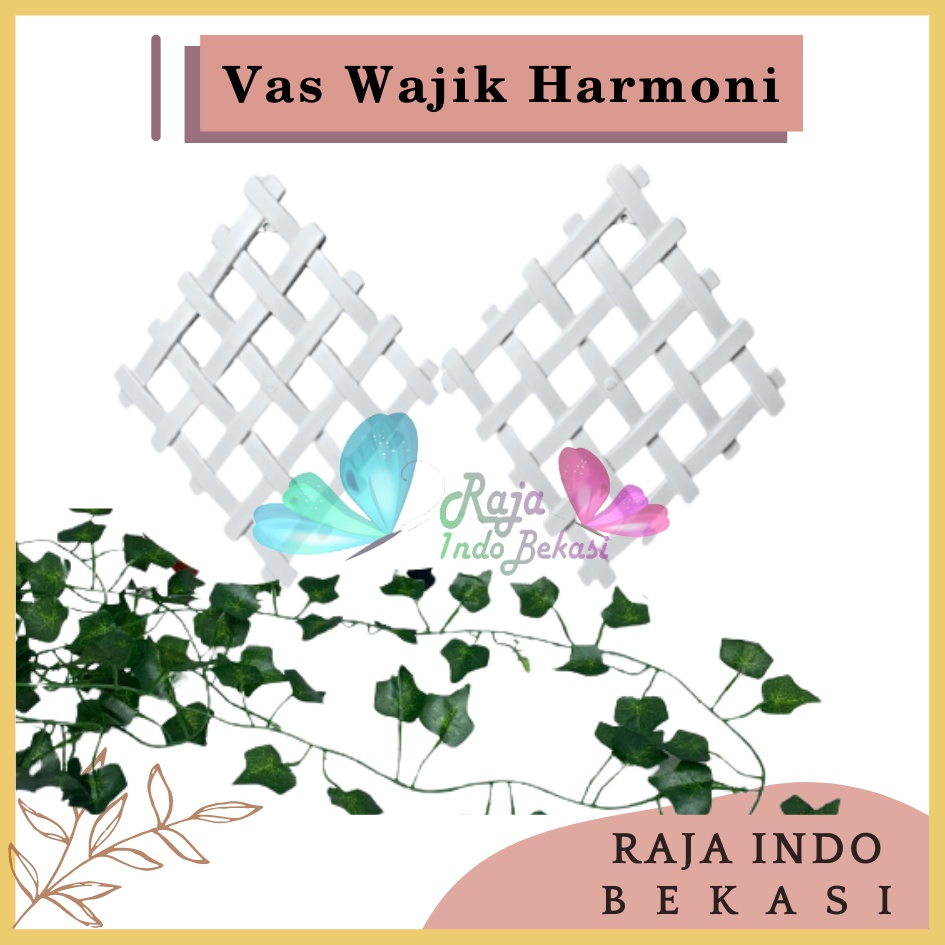 Pagar Wajik Harmoni Putih Ornamen Bunga Vas Wajik Pagar, Jaring, Rambatan Plastik Ukuran Kecil Sedang Besar untuk Bunga Hias Artificial Hiasan Ruang Tamu Dinding Home Grosir Murah Wajik Putih / Breket/ Tatakan/ Pagar Plastik/ Bunga Plastik/ Rumput Plastik