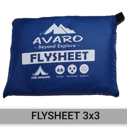 Flysheet Avaro ukuran 3x3 Tenda Darurat Waterproof Splashproof