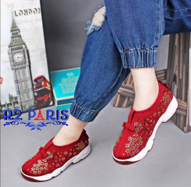 Beed seller ZPT-Sepatu sneakers tanpa tali fashion wanita OF-70