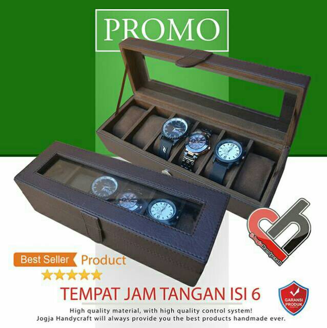 KOTAK TEMPAT JAM TANGAN ISI 6 / WATCH BOX