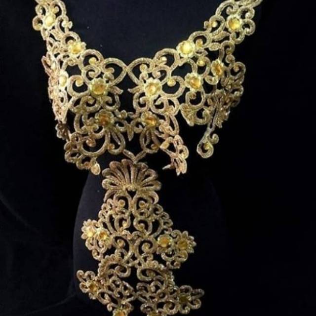 Renda Bordir Kerah Classic Full Payet