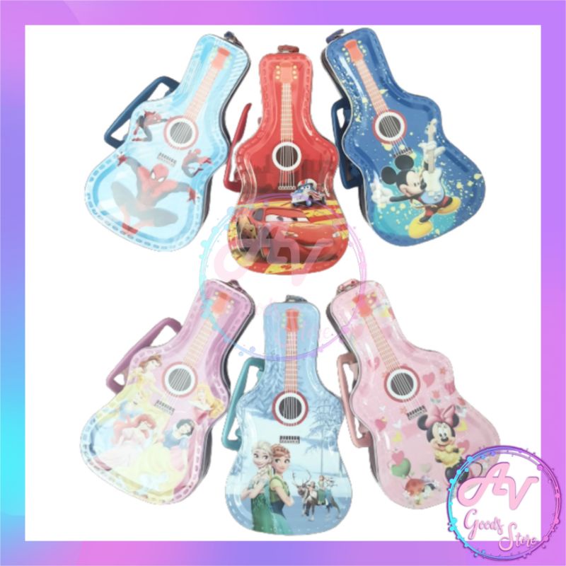 Celengan / Celengan Kaleng + Kunci Gembok / Celengan Gitar Karakter 859B
