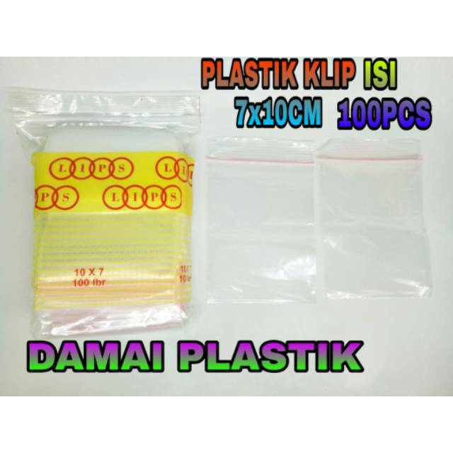Plastik KANTONG Klip Ziplcok Clip  7x10 cm Sealer PE Bening 7 X 10 CM Bungkus Obat Cabe Sambal