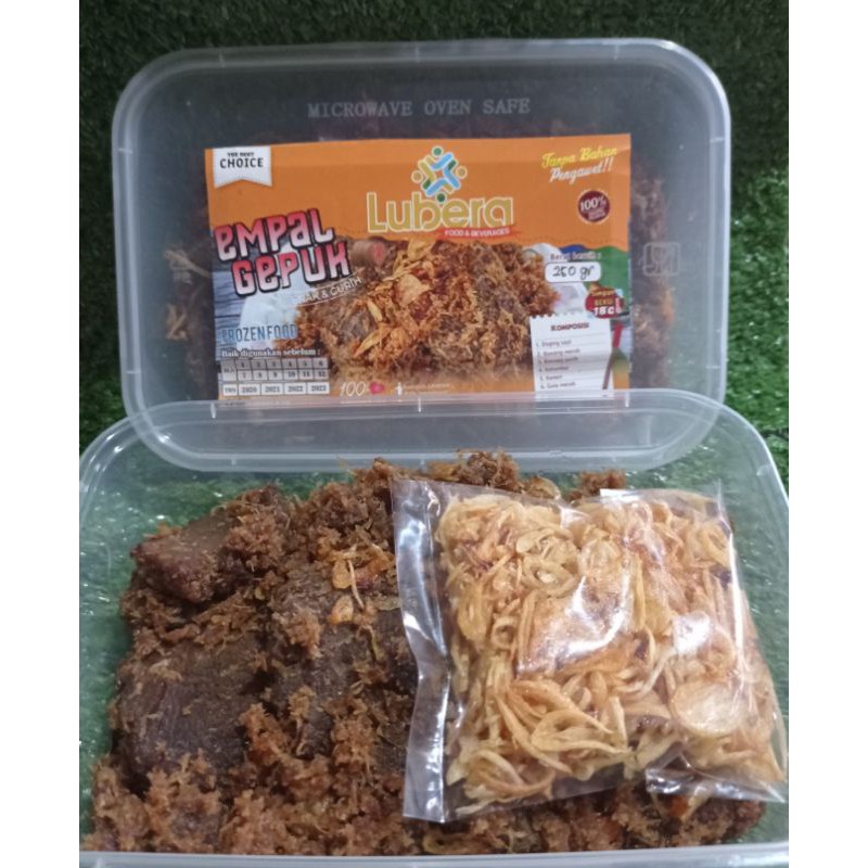 

Empal Gepuk Dendeng Serundeng Lezat Nikmat 100 gr, 250 gr
