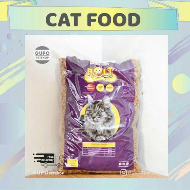 Makanan Kucing Bolt 1 Kg Makanan Kucing Kering Murah Shopee