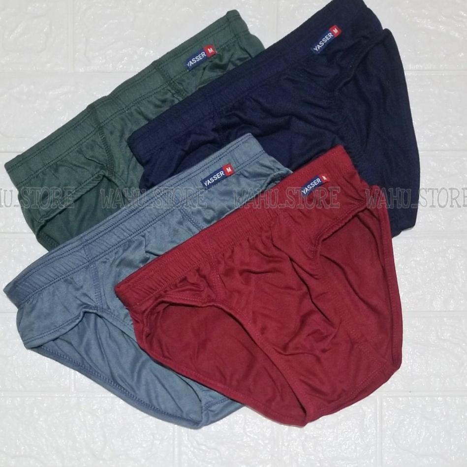 Celana Dalam Pria YASSER Dewasa | 6 PCS atau 1/2 LUSIN | CD Bahan KATUN Celana Dalam