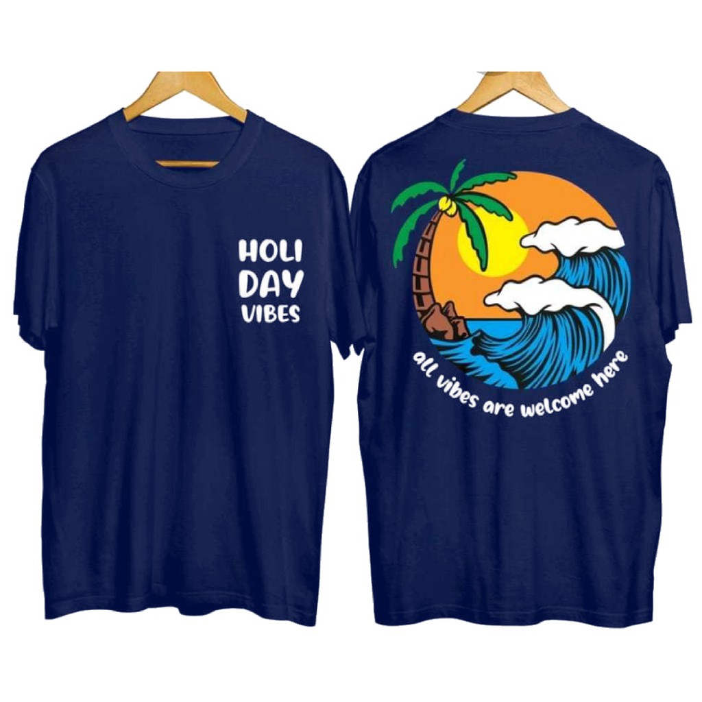 Kaos murah Kaos distro murah baju  distro pria t-shirt murah combed30s holiday PXL navy