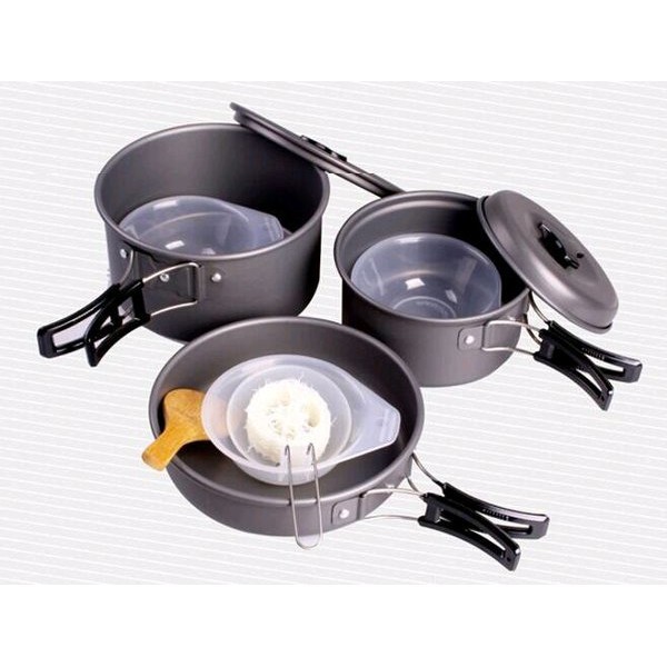 【Bisa COD】 Kompor Portable Mini &amp; Cooking set 4 Orang + Teko ~ Kotak DS SY 300 301 308