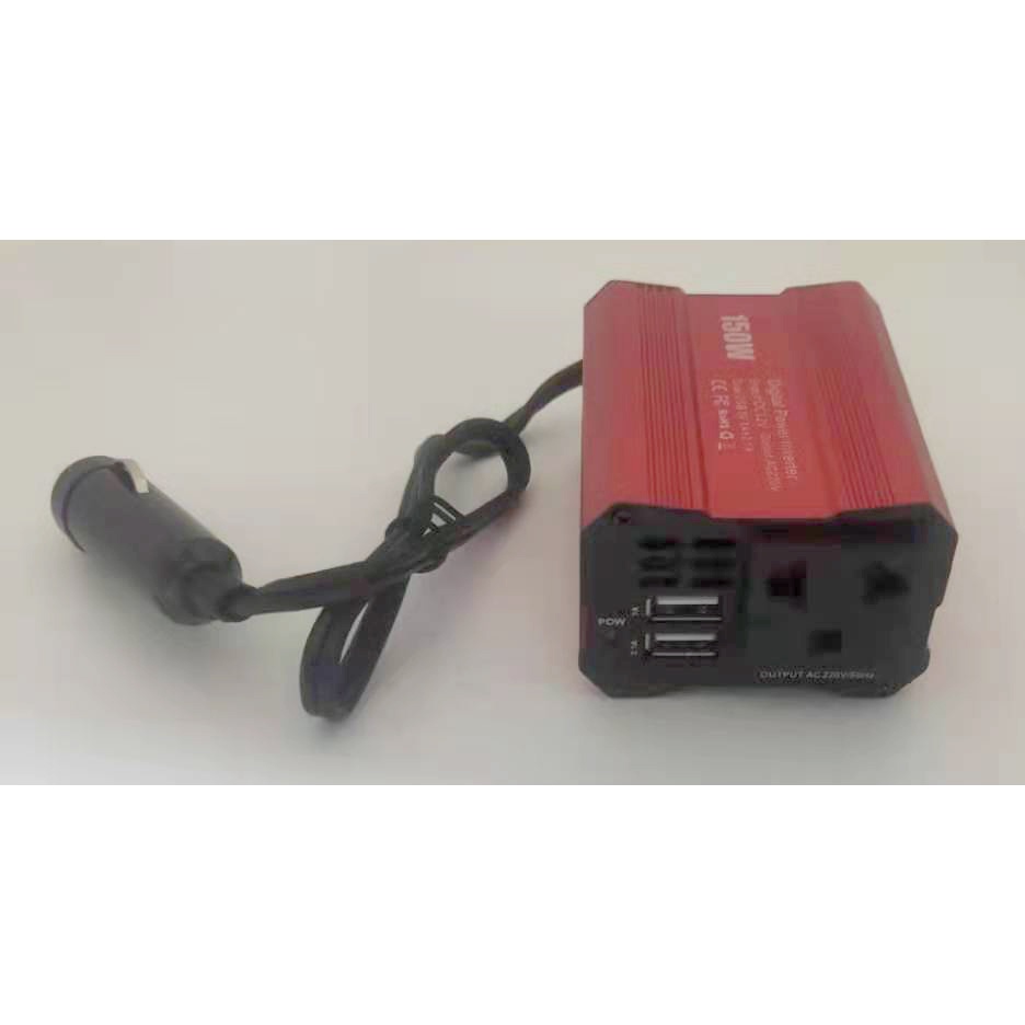 Power Inverter Mobil dengan 2 USB Port 150W 220V - DO-150W - Red
