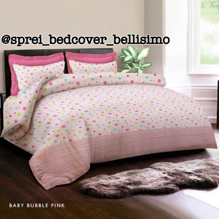 Sprei King Rabbit   Uk  100 120 X 200 Baby Bubble Pink   Uk 120