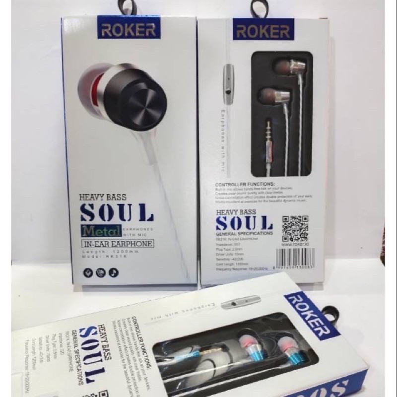 Handsfree Roker RK31K / Headset Roker SOUL Metal HEAVY BASS