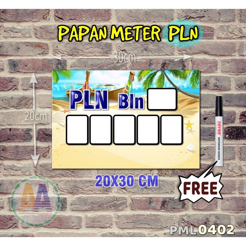 

Papan Meter Listrik PLN PAM motif Unik - Tropical 02 - Toko2A