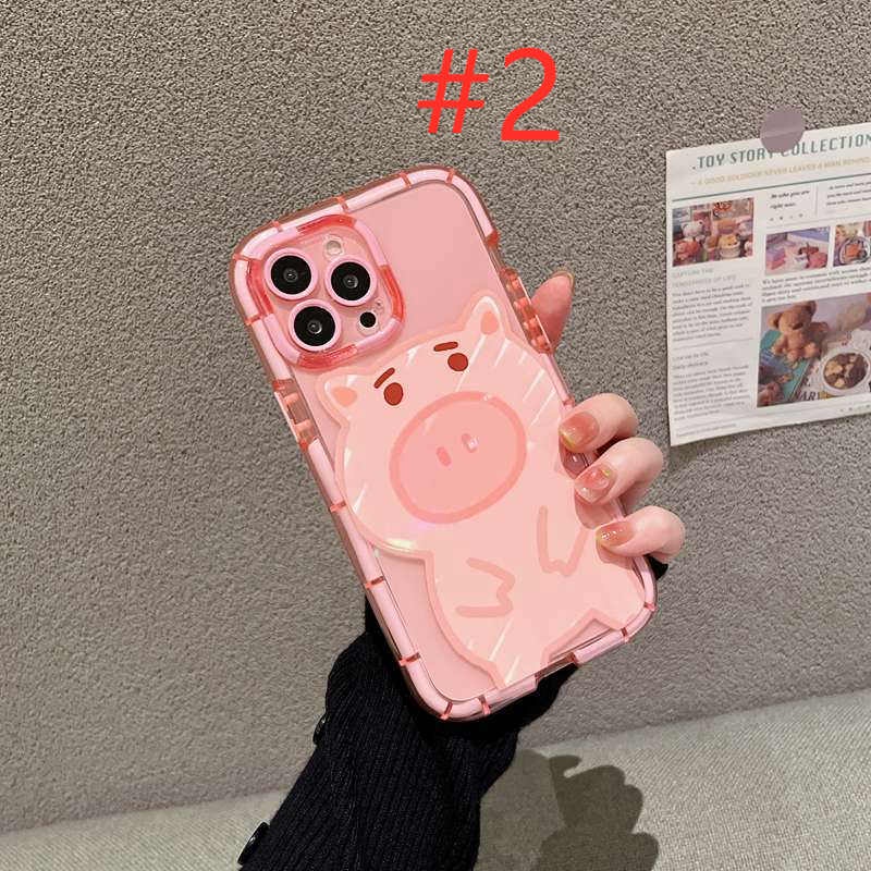 Glowing At Night Soft Case iP iPhone 11 12 13 Pro Max Cute Pig &amp; Monster Casing Apple