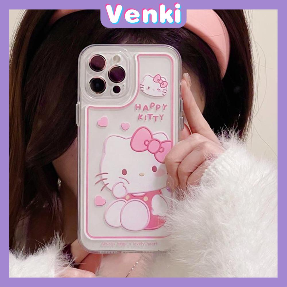 iPhone Case Clear Case Soft Thick TPU Shockproof Super Transparent Protection Camera Plating Button Pink Cartoon Cute For iPhone 13 Pro Max iPhone 12 Pro Max iPhone 11 iPhone 7Plus