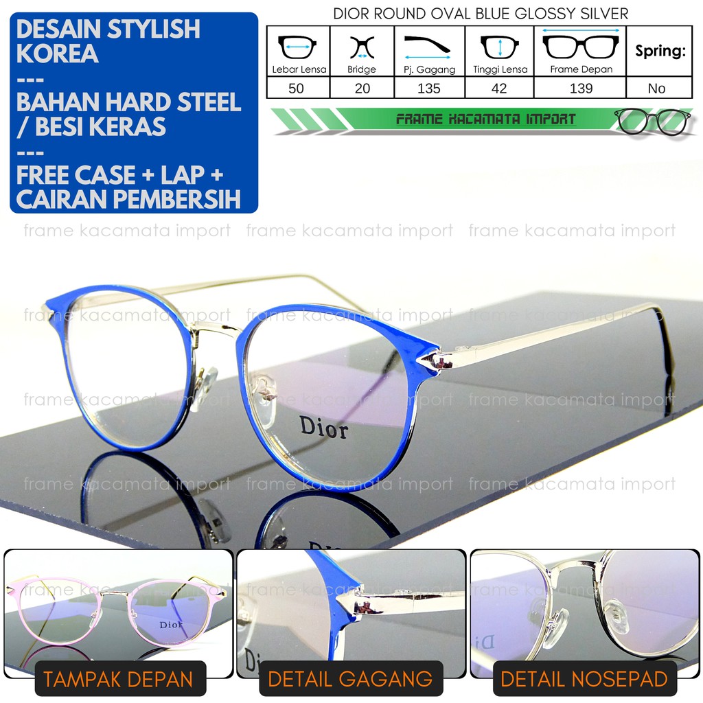 Frame Kacamata Minus Wanita Oval Korea